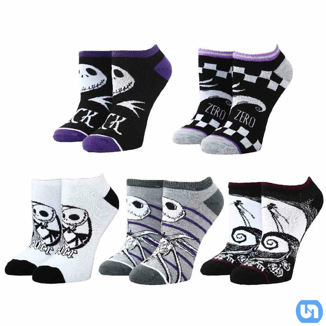 Cheap ✨ Bioworld Merch The Nightmare Before 🔔 Christmas: 5 Pair Ankle 🧦 Socks 🎉 3 Bioworld Merch The Nightmare Before Christmas: 5 Pair Ankle Socks