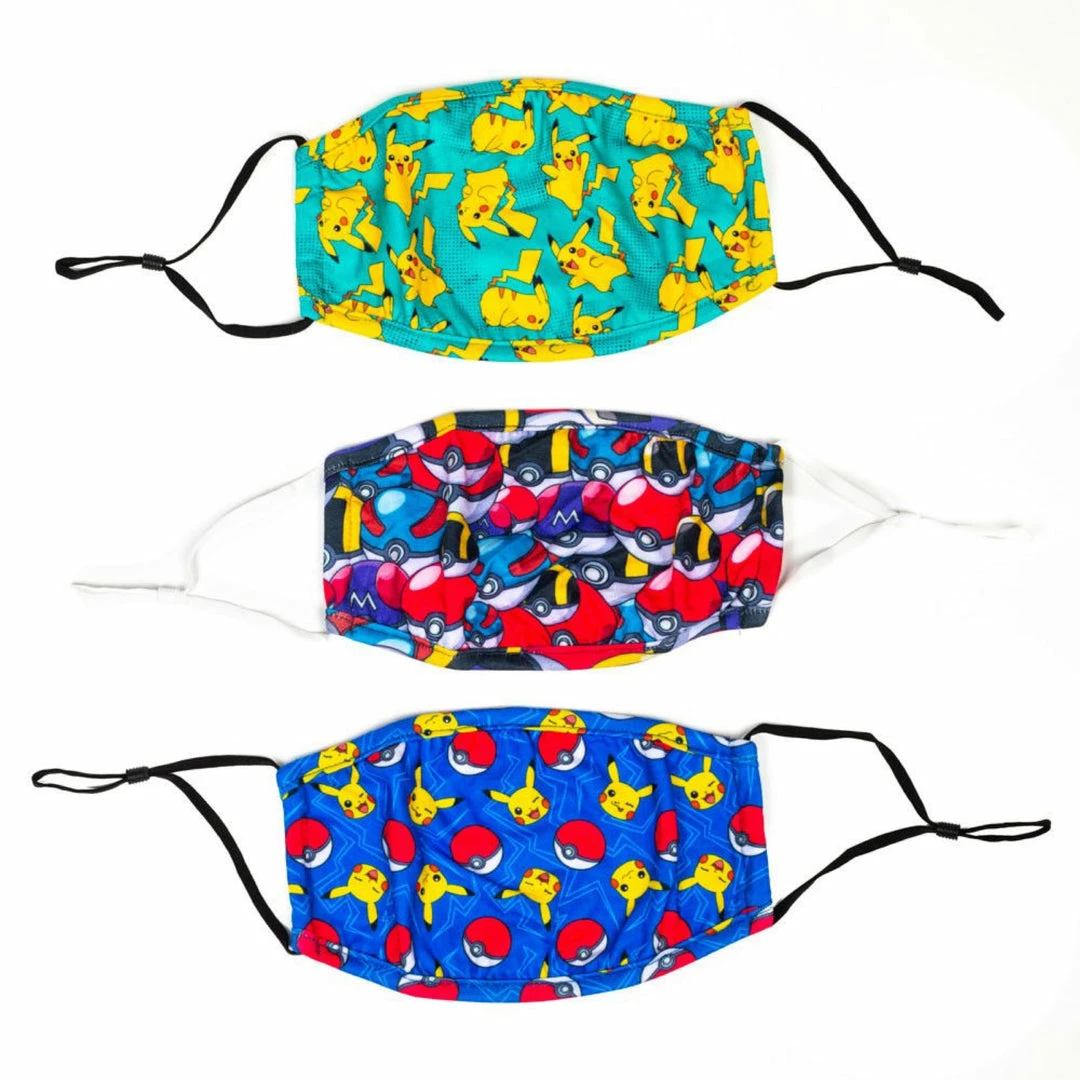 Budget π Bioworld Merch Pokemon: 3 Pack Adjustable Face Covers π 3 Bioworld Merch Pokemon: 3 Pack Adjustable Face Covers