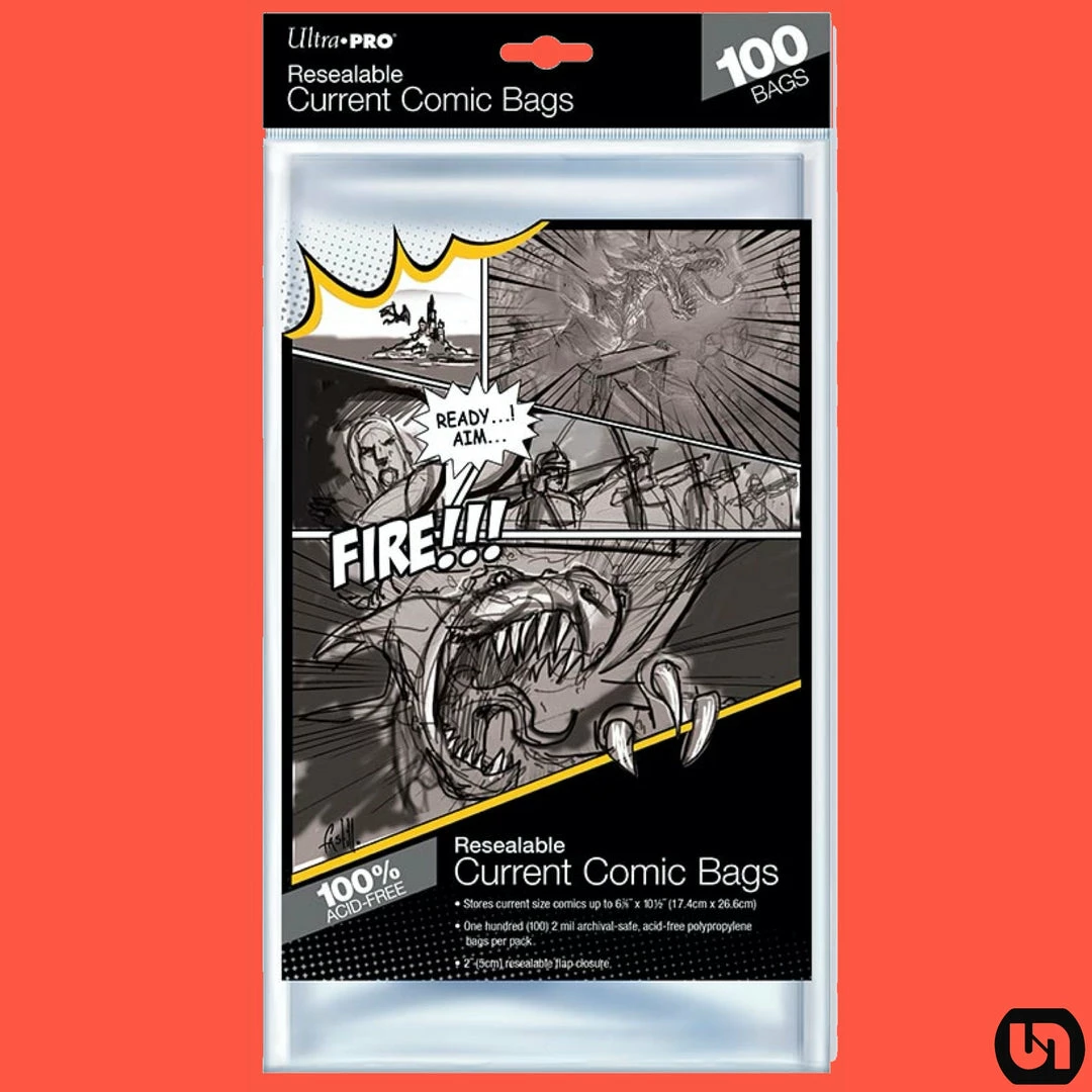 Coupon ✨ Supplies Ultra Pro: Current Size (6-7/8" X 10-1/2") Resealable Comic Bags - 100ct ✔️ 3 Supplies Ultra Pro: Current Size (6-7/8" X 10-1/2") Resealable Comic Bags - 100ct