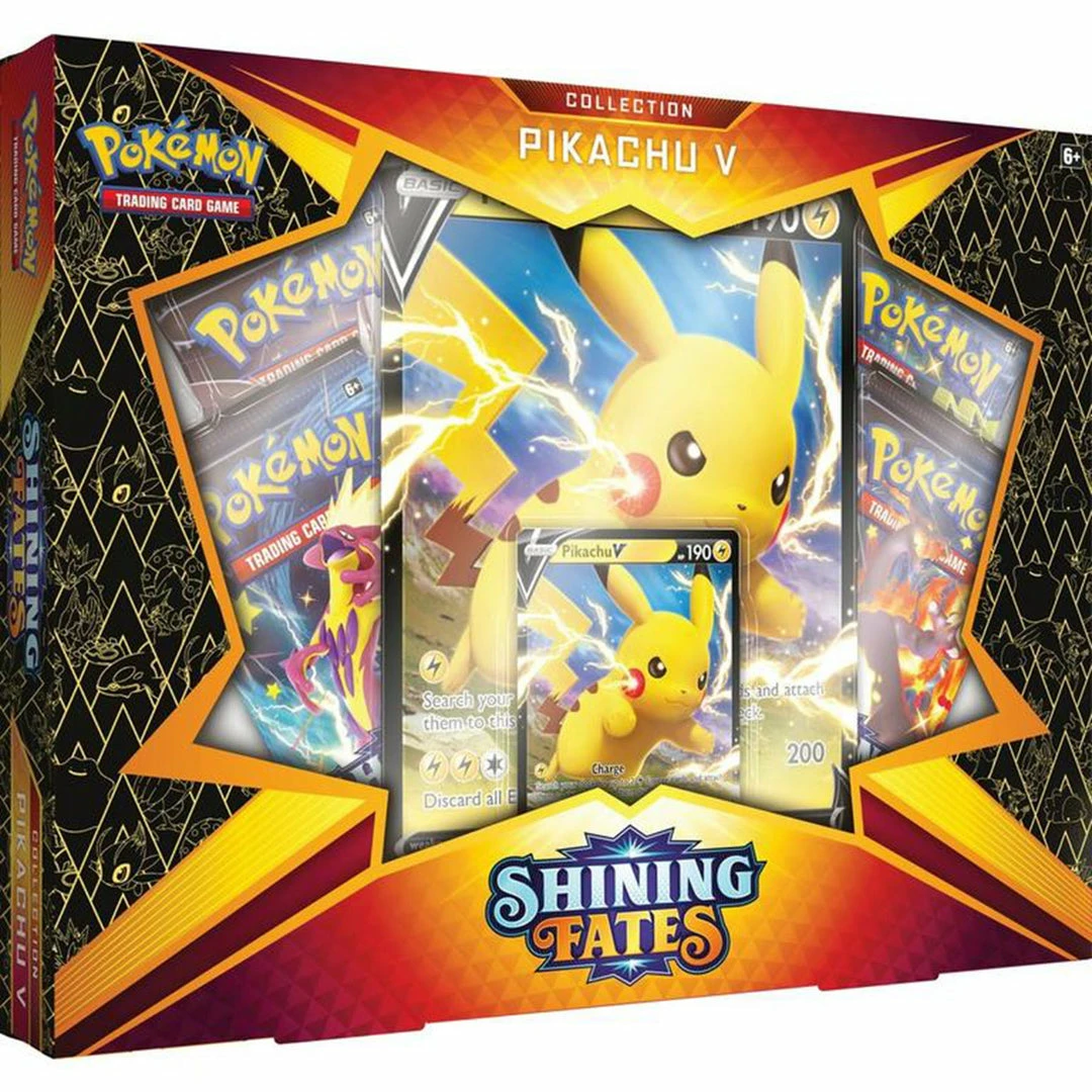Discount 👏 TCGs Pokemon TCG: Shining Fates Pikachu V Box 🌟 3 TCGs Pokemon TCG: Shining Fates Pikachu V Box