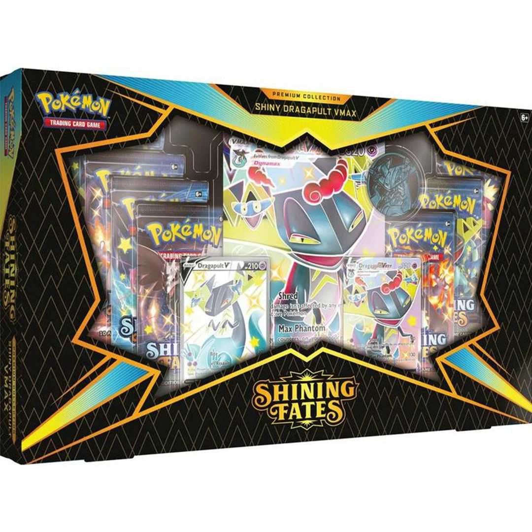 New 👏 Pokemon TCG: Shining Fates Premium Collection - Shiny Dragapult TCGs 🥰 3 Pokemon TCG: Shining Fates Premium Collection - Shiny Dragapult TCGs