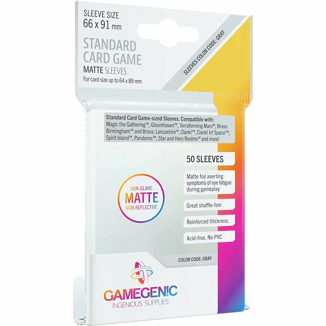 Deals โ Asmodee Gamegenic: Standard Card Game Matte Sleeves 50ct ๐ 3 Asmodee Gamegenic: Standard Card Game Matte Sleeves 50ct
