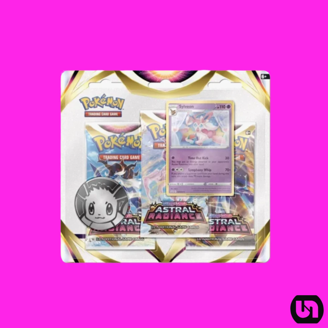 Cheapest 💯 Pokemon TCG: Sword & Shield - Astral Radiance 3 Pack Blister (Sylveon) TCGs 🛒 3 Pokemon TCG: Sword & Shield - Astral Radiance 3 Pack Blister (Sylveon) TCGs