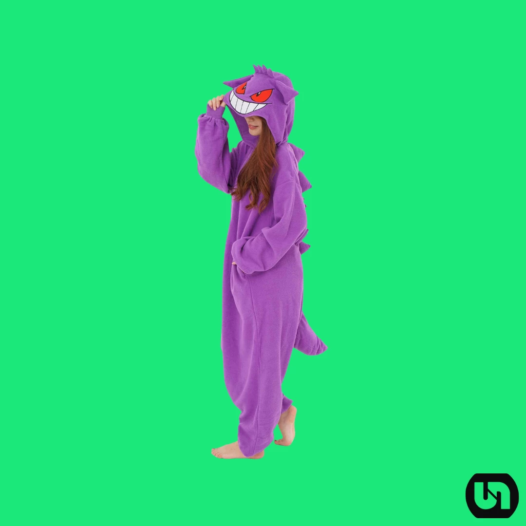 Outlet 😀 Clever Idiots Pokemon: Kigurumi - Gengar 🥰 3 Clever Idiots Pokemon: Kigurumi - Gengar