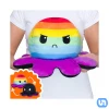Teeturtle BIG Reversible Octopus: Black & Rainbow Plush