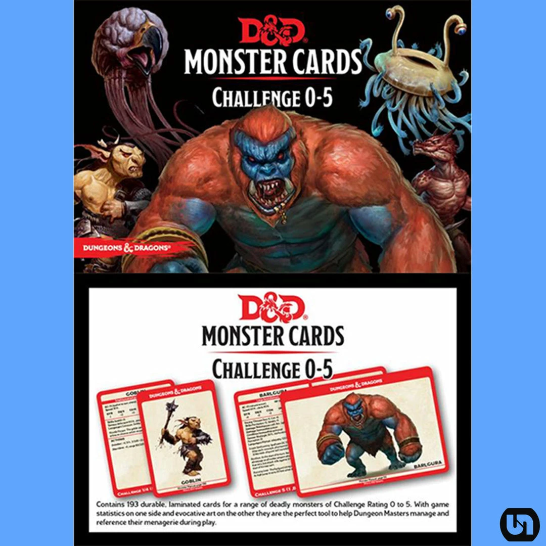 Buy ๐ Gale Force 9 RPGs Dungeons & Dragons 5E: Monster Cards - Challenge 0-5 Deck ๐ 3 Gale Force 9 RPGs Dungeons & Dragons 5E: Monster Cards - Challenge 0-5 Deck