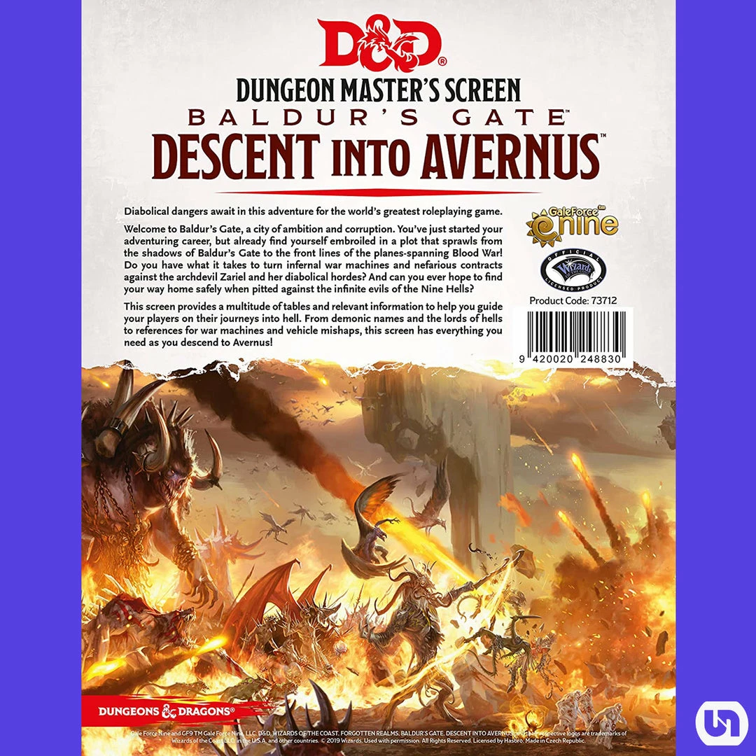 Buy ๐ Gale Force 9 RPGs Dungeons & Dragons 5E: Screen - Descent Into Avernus ๐ 3 Gale Force 9 RPGs Dungeons & Dragons 5E: Screen - Descent Into Avernus