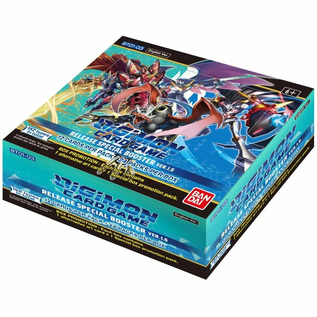 Brand new ๐ฏ Bandai Digimon TCG: Release Special Booster Ver. 1.5 TCGs โญ 3 Bandai Digimon TCG: Release Special Booster Ver. 1.5 TCGs