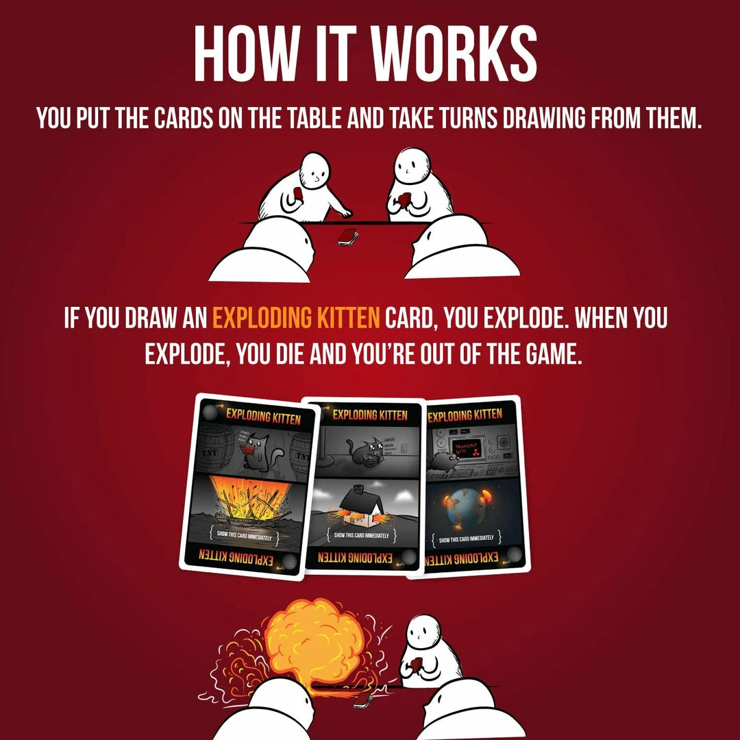 Coupon 🎁 Exploding Kittens (Original Edition) Board Games 🎁 4 Exploding Kittens (Original Edition) Board Games