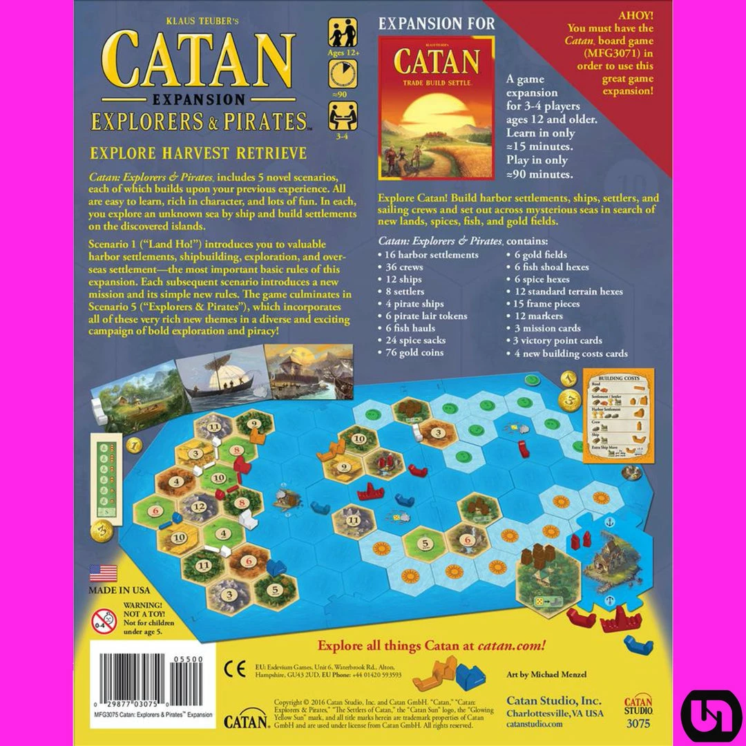 Brand new โค๏ธ Catan Studio Catan: Explorers & Pirates Expansion ๐ 4 Catan Studio Catan: Explorers & Pirates Expansion