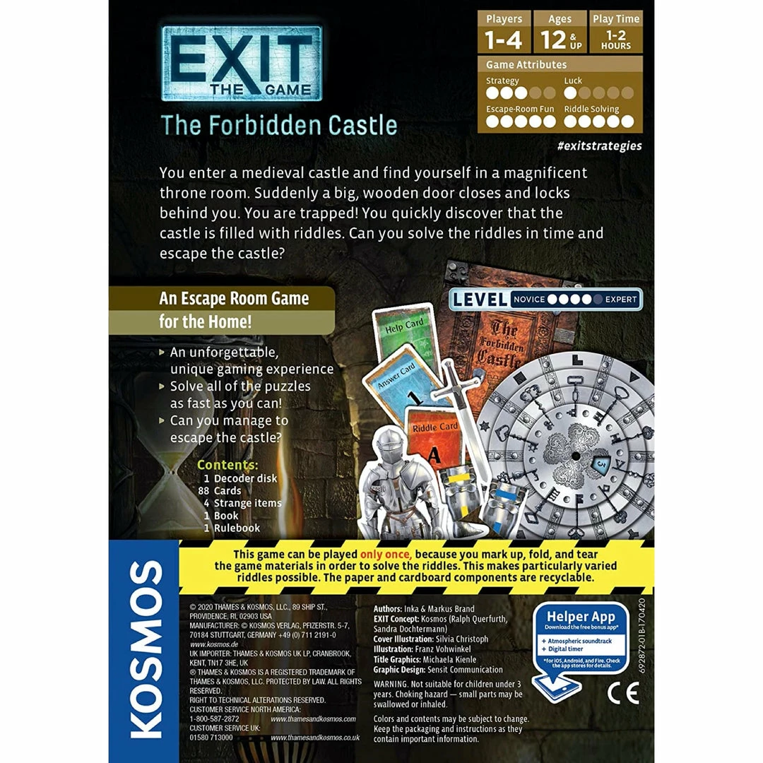 Best Sale ๐ Kosmos Exit The Game: The Forbidden Castle Board Games ๐ฅ 4 Kosmos Exit The Game: The Forbidden Castle Board Games
