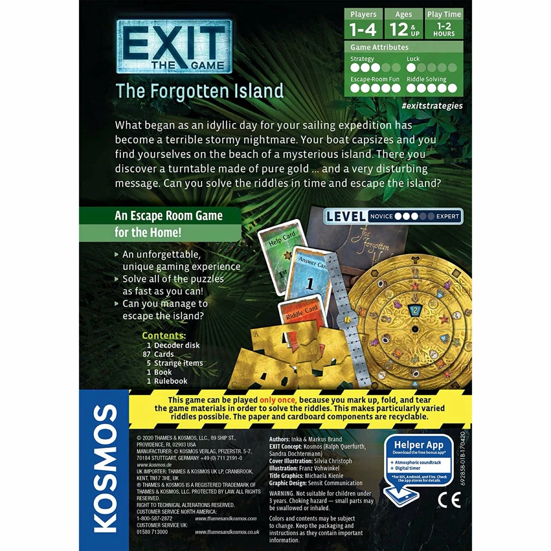 Wholesale 🤩 Kosmos Exit The Game: The Forgotten Island Board Games 🤩 4 Kosmos Exit The Game: The Forgotten Island Board Games