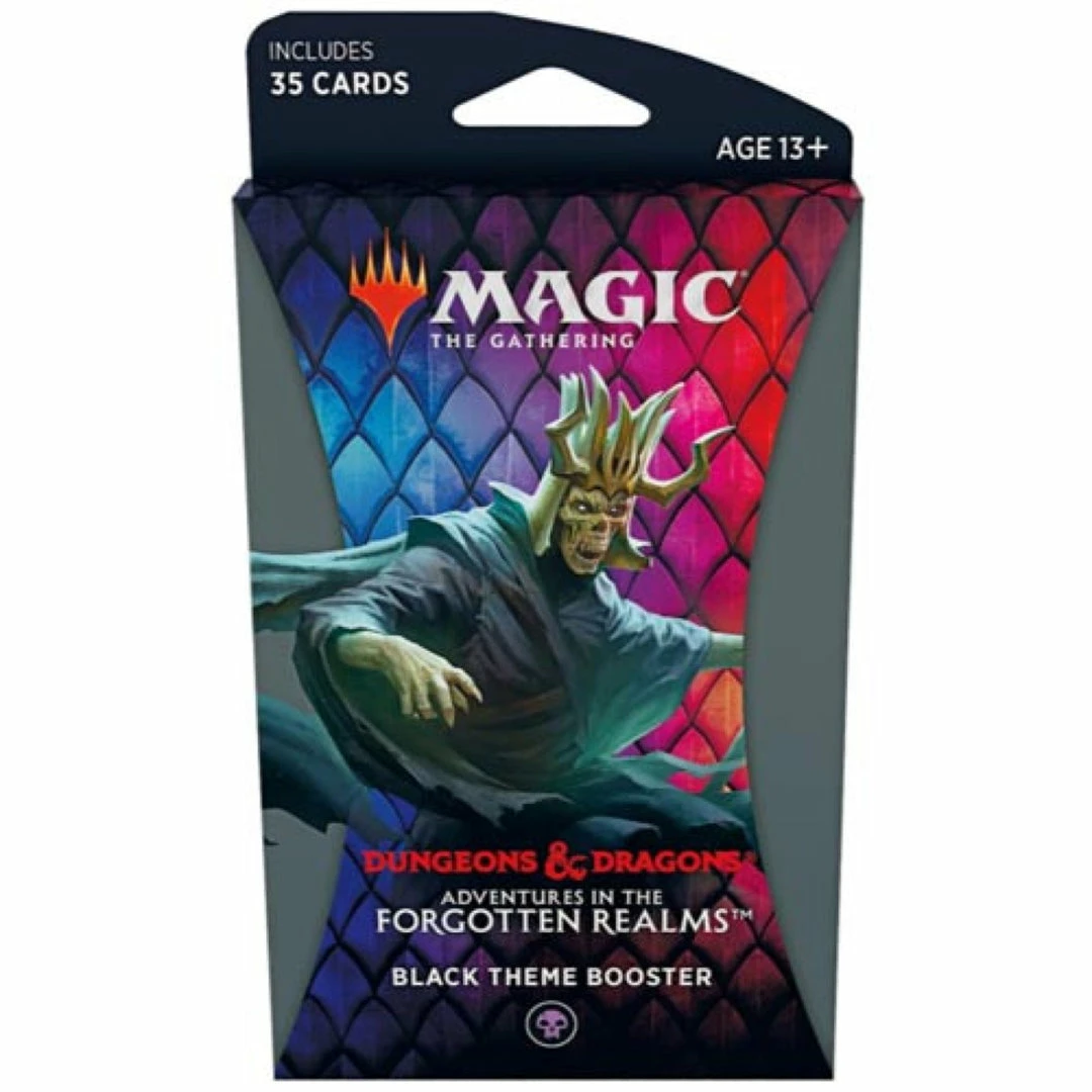 Brand new ⭐ Wizards Of The Coast TCGs Magic The Gathering: Dungeons & Dragons - Adventures In The Forgotten Realms Theme Booster-Black ❤️ 3 Wizards Of The Coast TCGs Magic The Gathering: Dungeons & Dragons - Adventures In The Forgotten Realms Theme Booster-Black