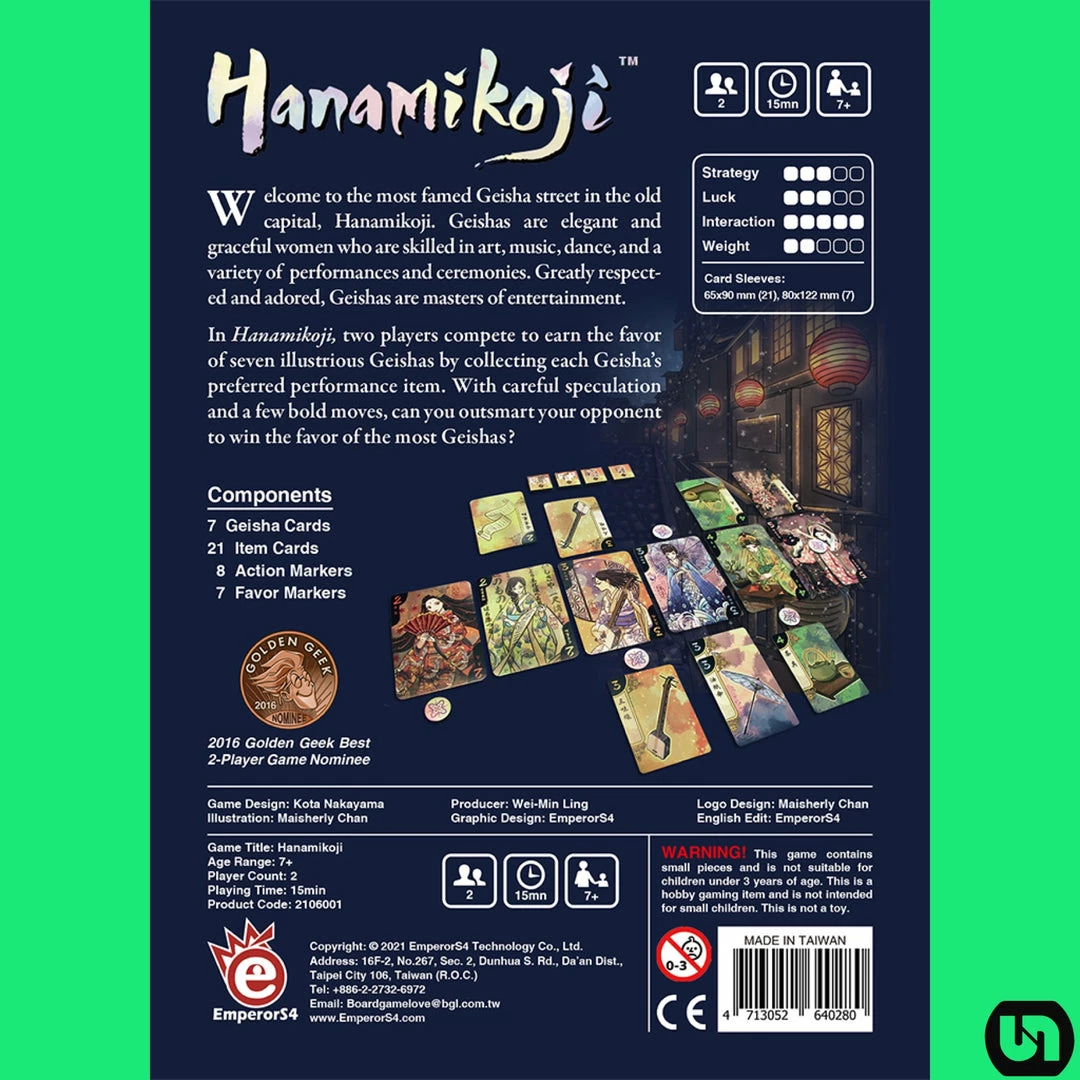 Coupon 🎁 Emperor S4 Games Hanamikoji Board Games 👍 4 Emperor S4 Games Hanamikoji Board Games