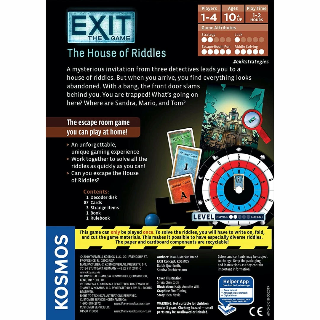 Promo 🔔 Kosmos Board Games Exit The Game: The House Of Riddles 🥰 4 Kosmos Board Games Exit The Game: The House Of Riddles