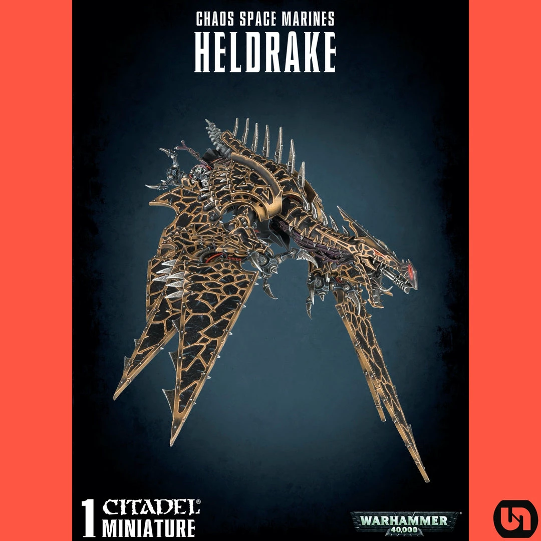 Promo ⭐ Games Workshop Warhammer: 40,000 - Chaos Space Marines-Heldrake 👏 3 Games Workshop Warhammer: 40,000 - Chaos Space Marines-Heldrake