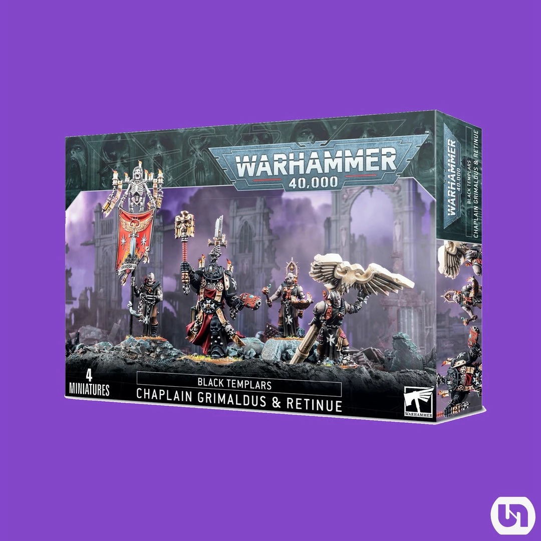 Games Workshop Warhammer: 40,000 - Black Templars-Chaplain Grimaldus & Retinue Miniatures