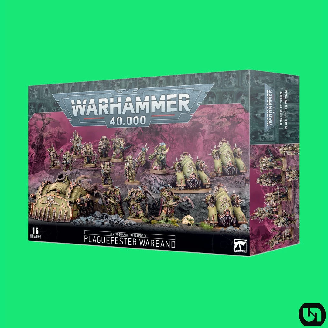 Promo 𧨠Games Workshop Warhammer: 40,000 - Death Guard Battleforce-Plaguefester Warband π₯° 3 Games Workshop Warhammer: 40,000 - Death Guard Battleforce-Plaguefester Warband