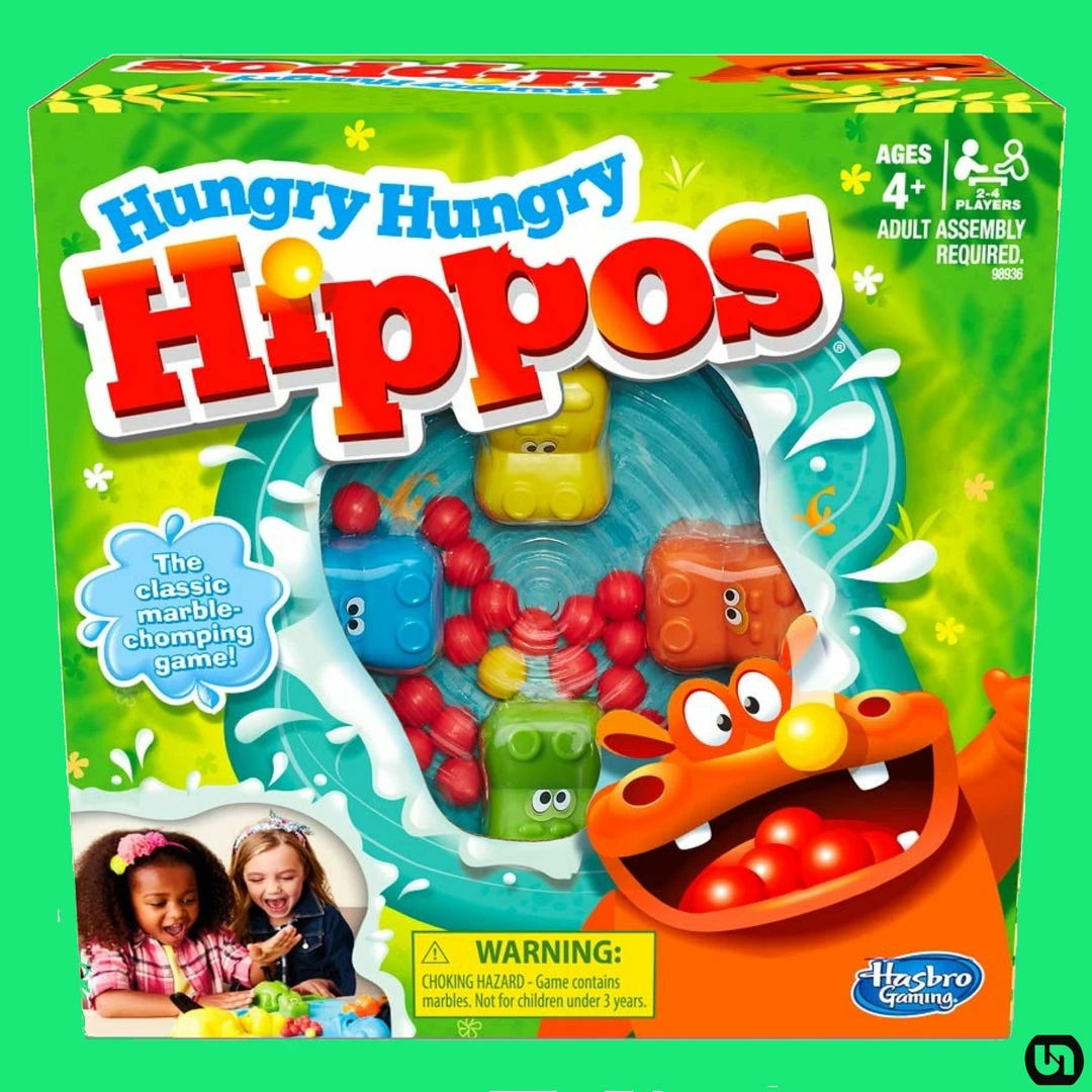 New ๐งจ Hasbro Gaming Board Games Hungry Hungry Hippos โ 3 Hasbro Gaming Board Games Hungry Hungry Hippos