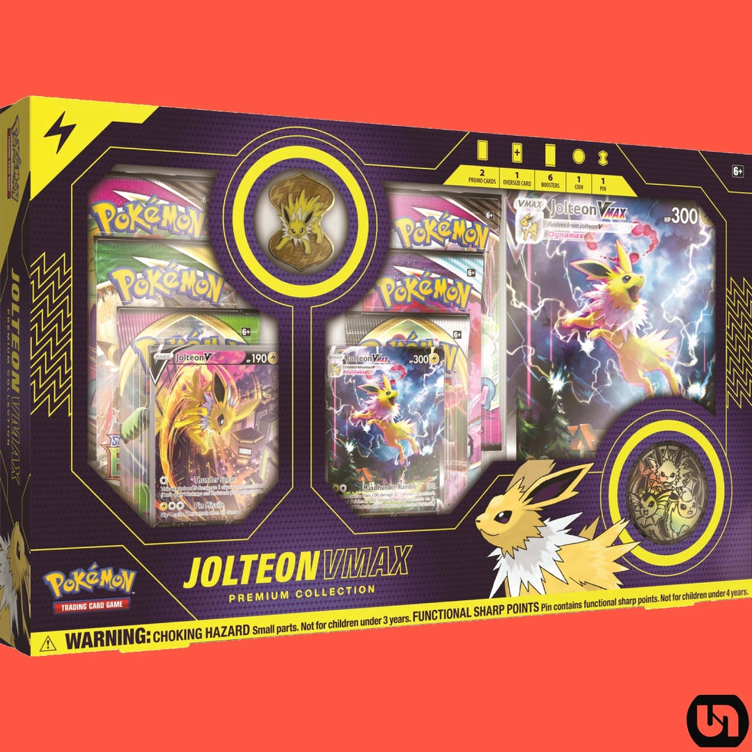 New ⌛ Pokemon TCG: Eevee Evolution VMAX Premium Collection - Jolteon VMAX TCGs 🤩 3 Pokemon TCG: Eevee Evolution VMAX Premium Collection - Jolteon VMAX TCGs