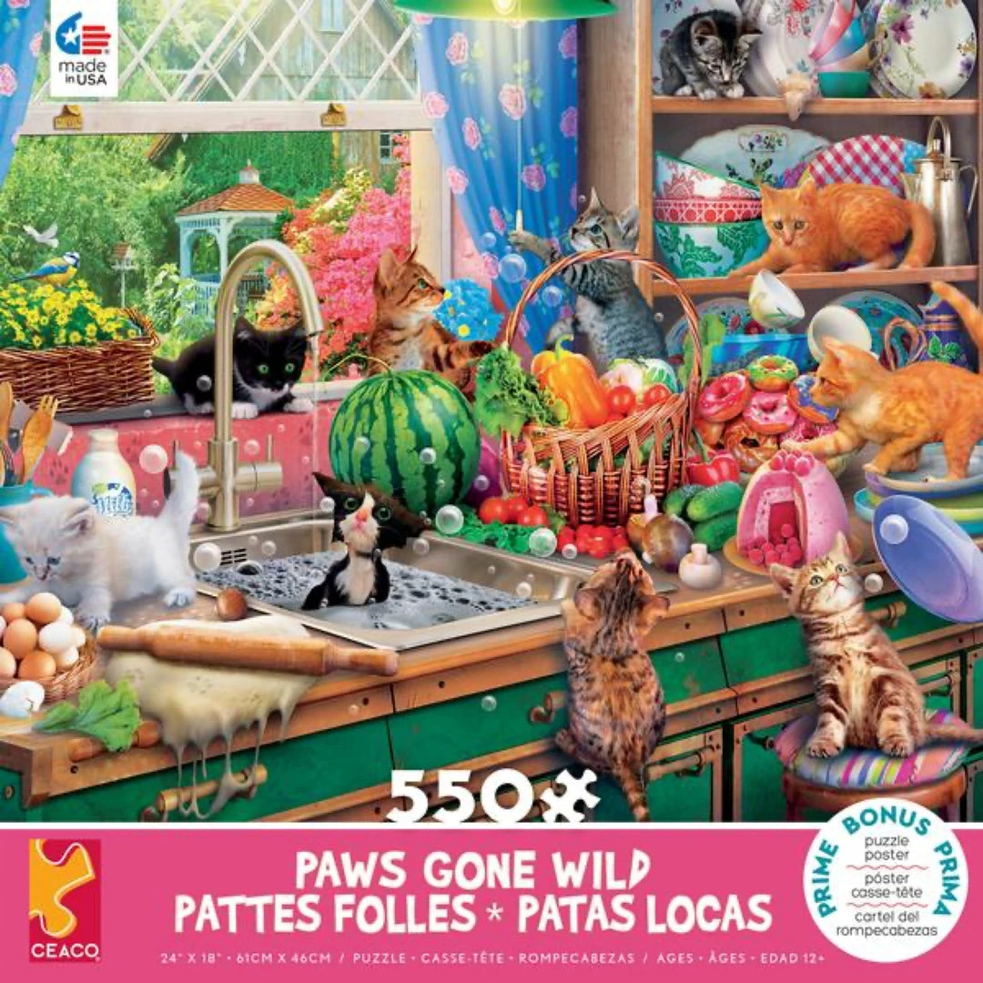 Deals ๐ CEACO Company Paws Gone Wild: Kitchen Capers 550pc Puzzle Toys & Figures ๐ 3 CEACO Company Paws Gone Wild: Kitchen Capers 550pc Puzzle Toys & Figures