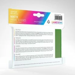 Asmodee Supplies Gamegenic: Matte Prime Sleeves 100 Ct - Green