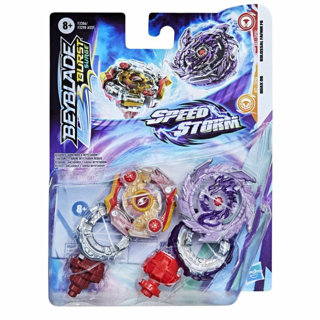 Best Sale โญ Hasbro Gaming Toys & Figures Beyblade: Burst Surge Speedstorm Dual Pack - Kolossal Fafnir F6 And Odax O6 ๐ 3 Hasbro Gaming Toys & Figures Beyblade: Burst Surge Speedstorm Dual Pack - Kolossal Fafnir F6 And Odax O6