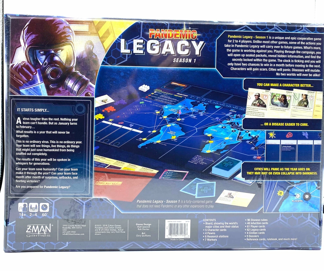 Coupon ❤️ Zman Games Pandemic: Legacy Season 1 (Blue Edition) Board Games 🔥 4 Zman Games Pandemic: Legacy Season 1 (Blue Edition) Board Games