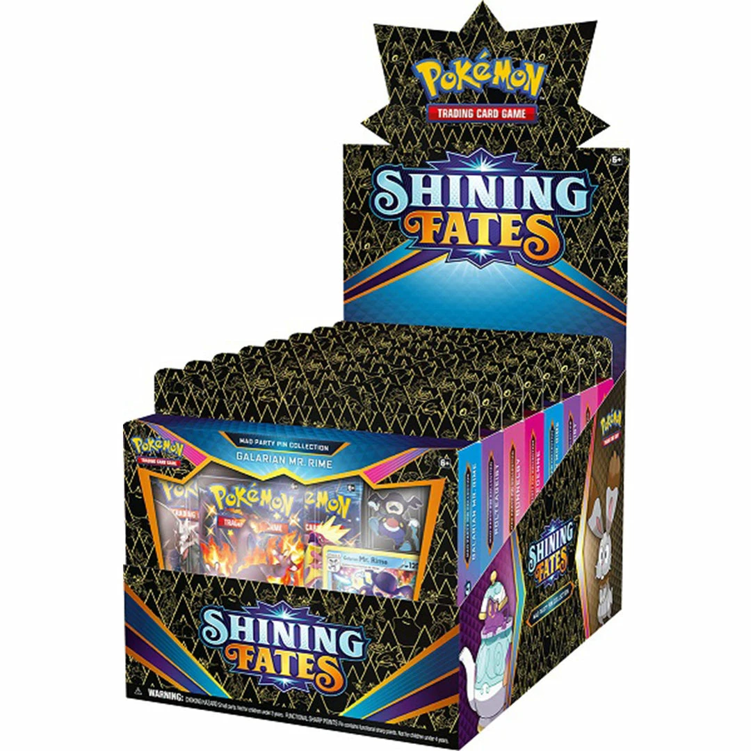 Cheap ๐ TCGs Pokemon TCG: Shining Fates Mad Party Pin Collection Display Box (8 Pin Collections) โ 3 TCGs Pokemon TCG: Shining Fates Mad Party Pin Collection Display Box (8 Pin Collections)