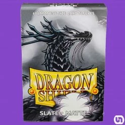 Arcane Tinman Dragon Shield: Japanese Matte Card Sleeves - Slate 60ct