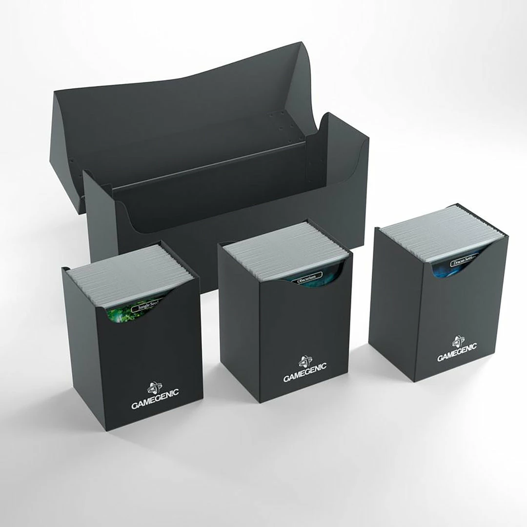 Cheapest 👏 Asmodee Supplies Gamegenic: Triple Deck Holder 240+ - Black 😀 3 Asmodee Supplies Gamegenic: Triple Deck Holder 240+ - Black