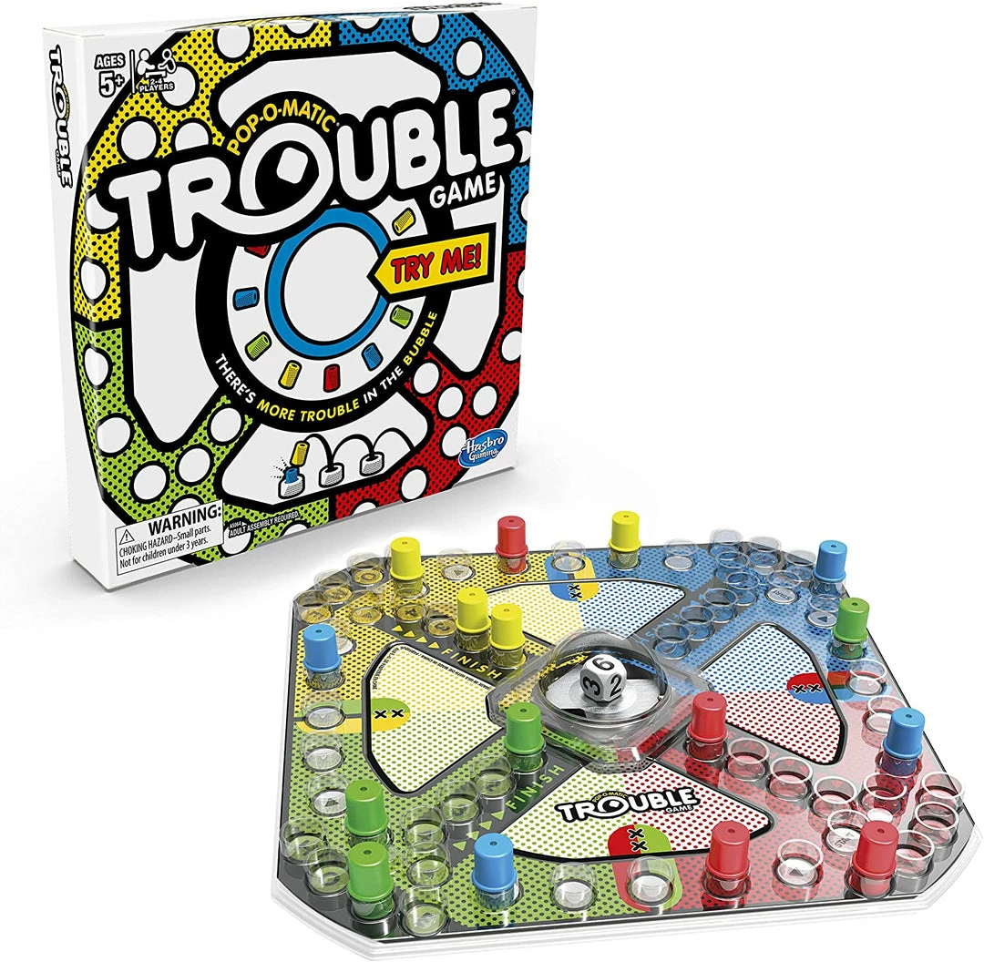 Hot Sale โจ Hasbro Gaming Board Games Trouble Game ๐ 4 Hasbro Gaming Board Games Trouble Game