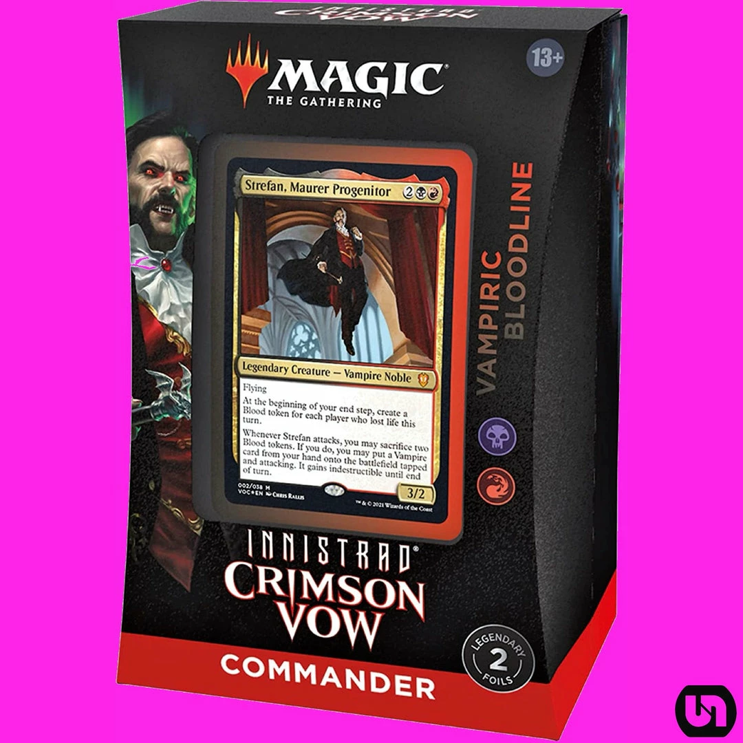 Buy ๐ Wizards Of The Coast Magic The Gathering: Innistrad - Crimson Vow Commander Deck-Vampiric Bloodline (Black, Red)) ๐ 3 Wizards Of The Coast Magic The Gathering: Innistrad - Crimson Vow Commander Deck-Vampiric Bloodline (Black, Red))